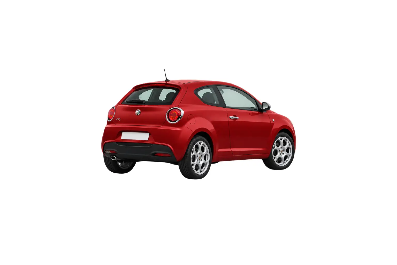 Kit vitre teintée Alfa Romeo MiTo, 3 portes, 2008–2018 — vue trois-quarts arrière