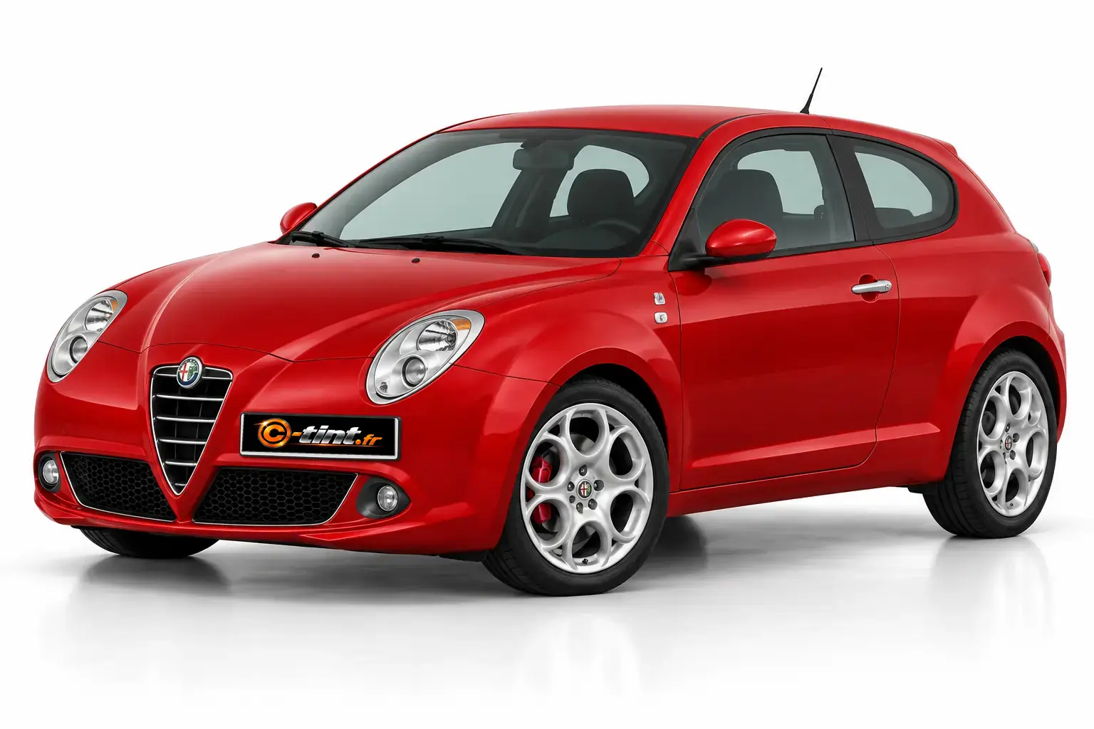 Kit vitre teintée Alfa Romeo MiTo, 3 portes, 2008–2018 — vue trois-quarts avant