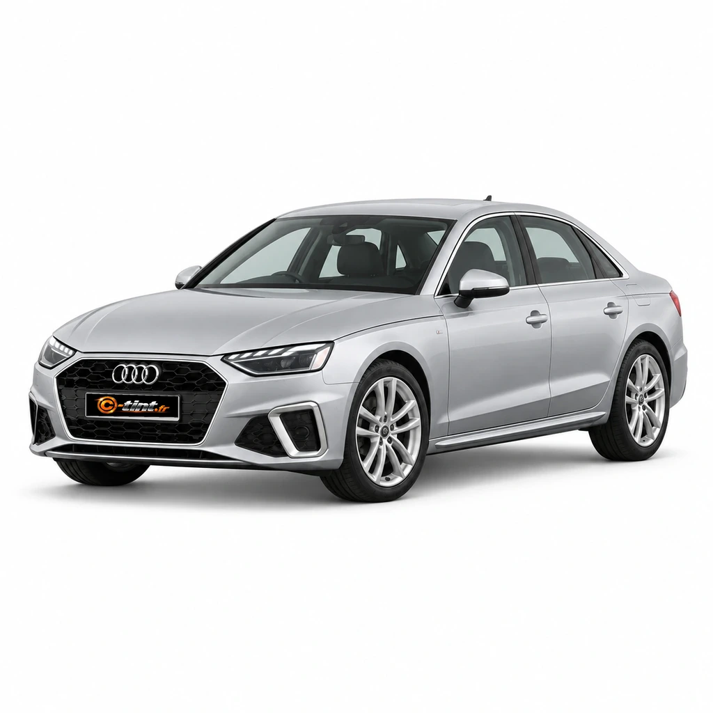Audi A4 Génération 5 — Berline, 2015, Berline 4 portes, couleur illustrée — vue trois-quarts avant