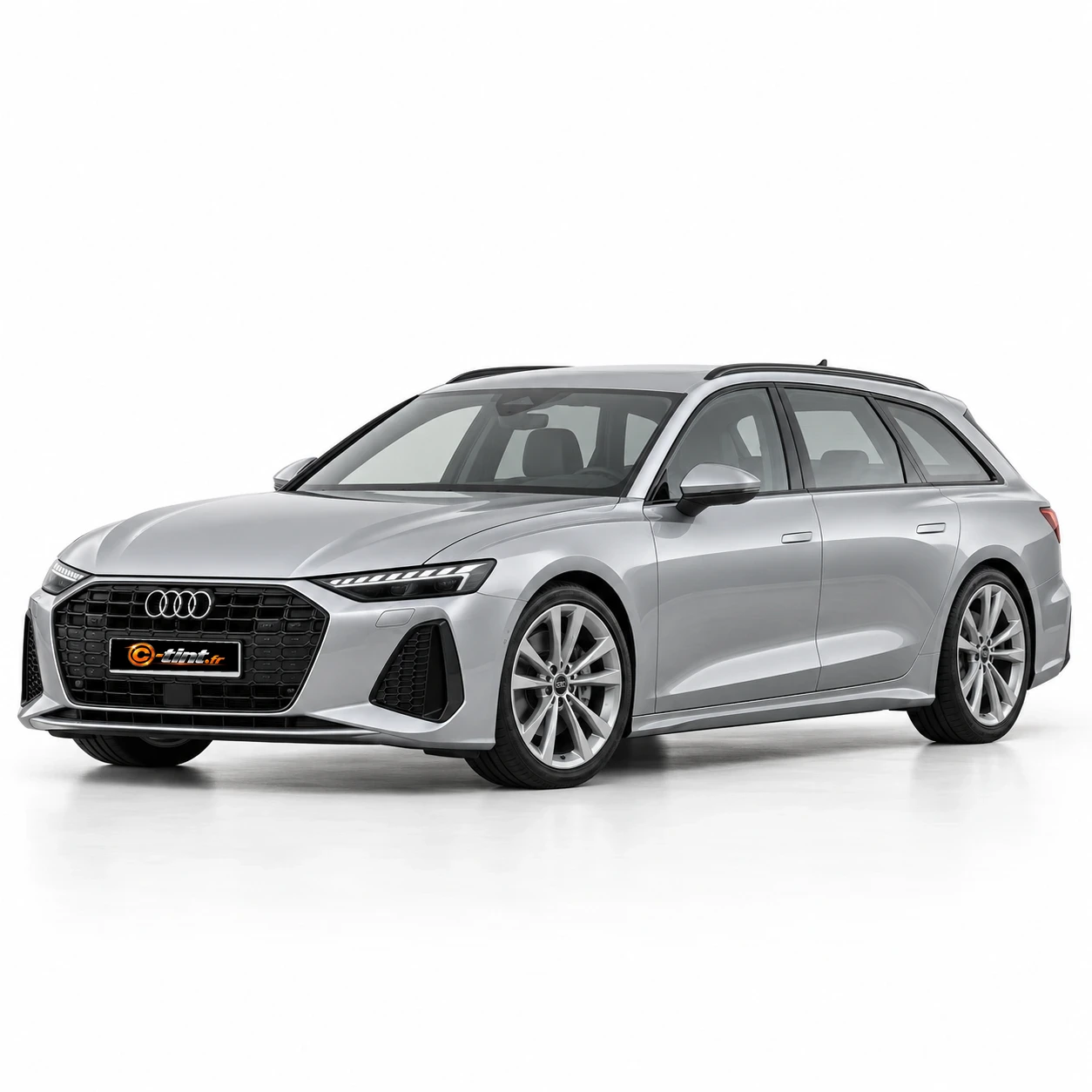 Audi A6 Génération 6 — Avant Break, 2025, Break 5 portes, argent — vue trois-quarts avant