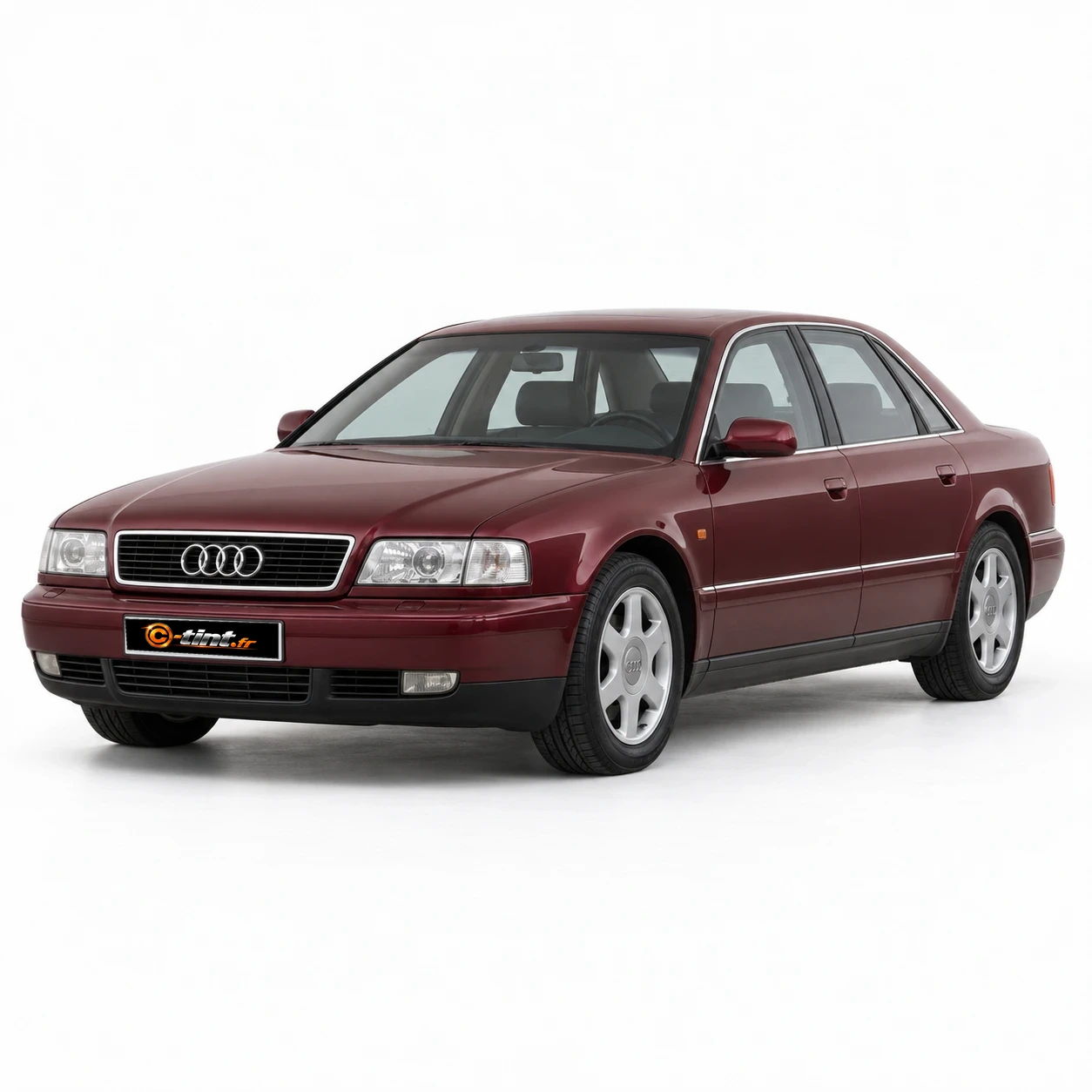 Audi A8 Génération 1 — Courte Berline, 1997, Berline 4 portes, rouge — vue trois-quarts avant