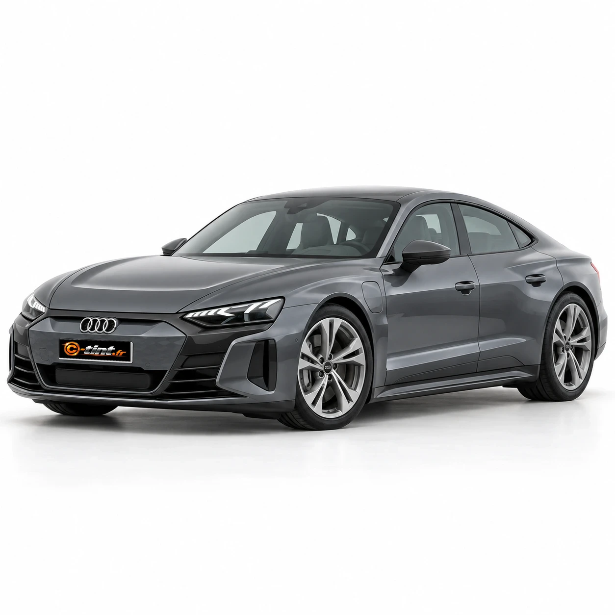 Audi e-tron GT GT — berline électrique, 2022, Berline 4 portes, gris — vue trois-quarts avant