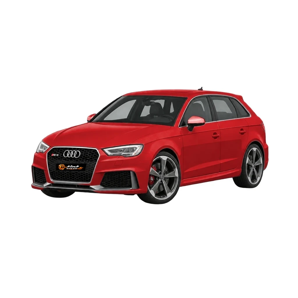 Audi RS3 Génération 2 — Sportback, 2015, 5 portes, couleur illustrée — vue trois-quarts avant