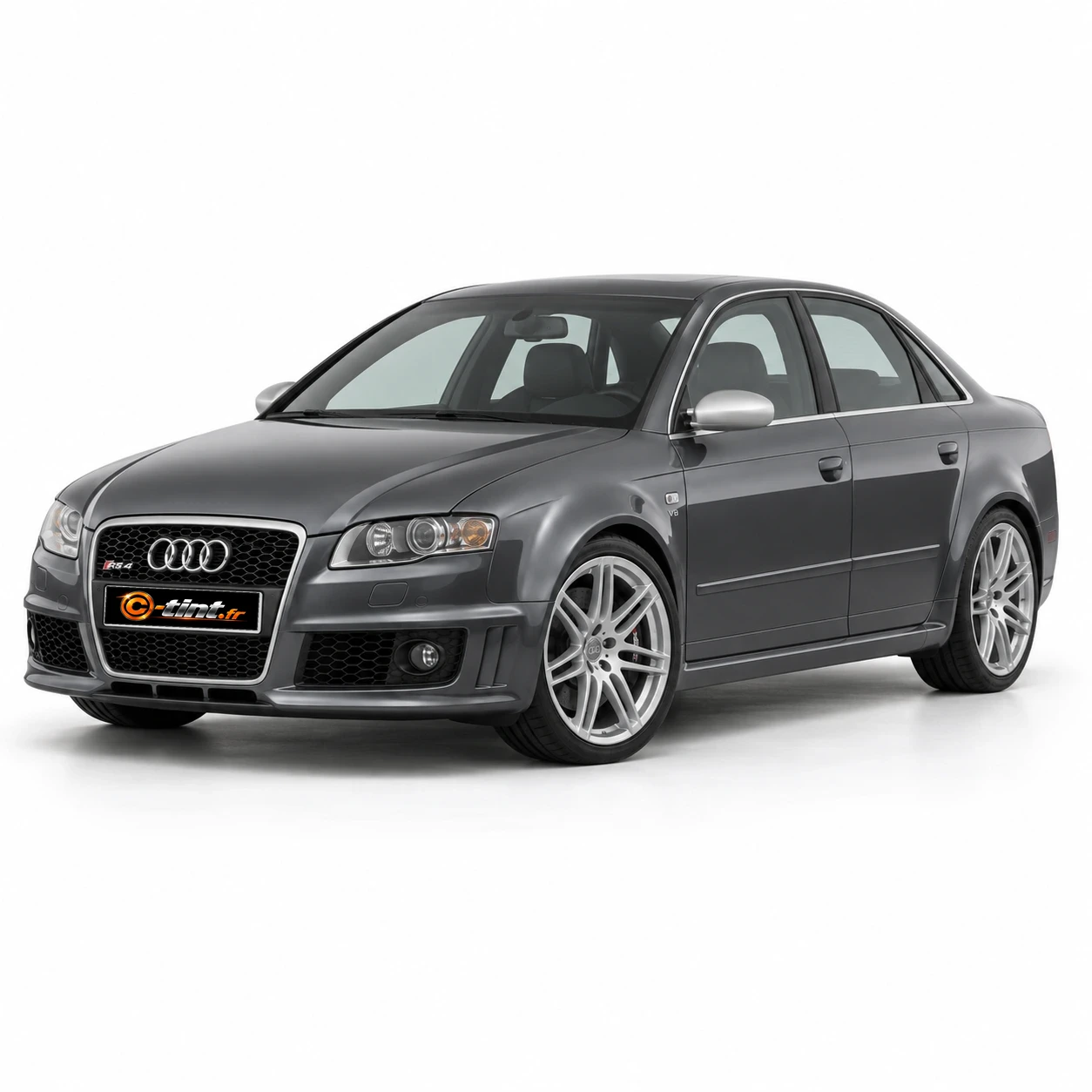 Audi RS4 Génération 3 — Berline, 2007, Berline 4 portes, gris — vue trois-quarts avant