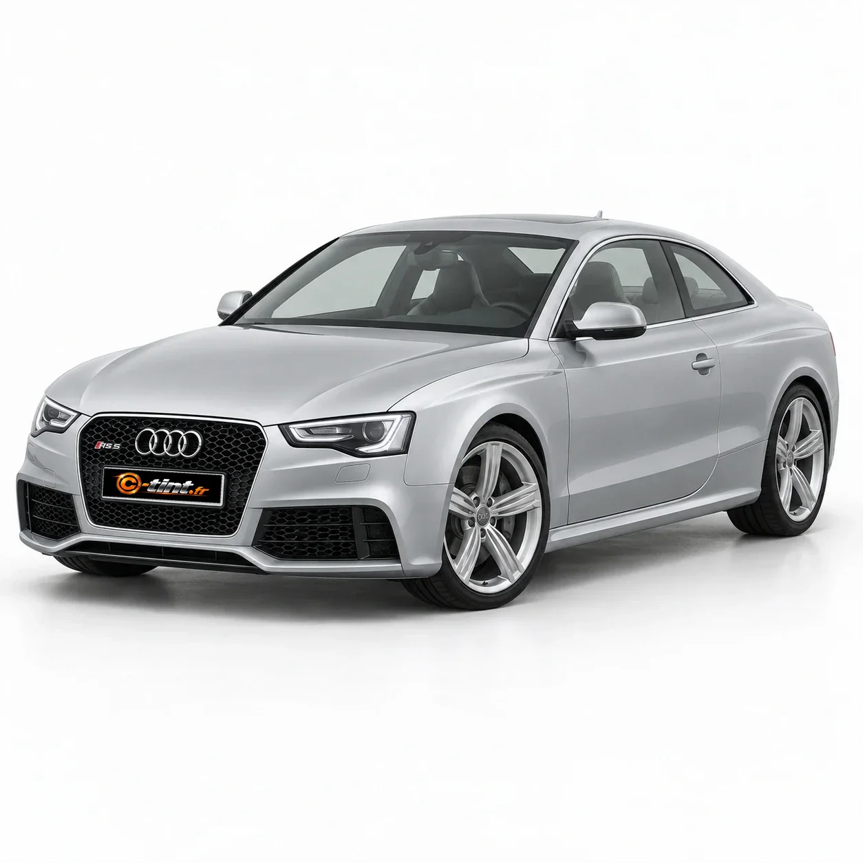 Audi RS5 Génération 1 — Coupé, 2013, Coupé 2 portes, argent — vue trois-quarts avant