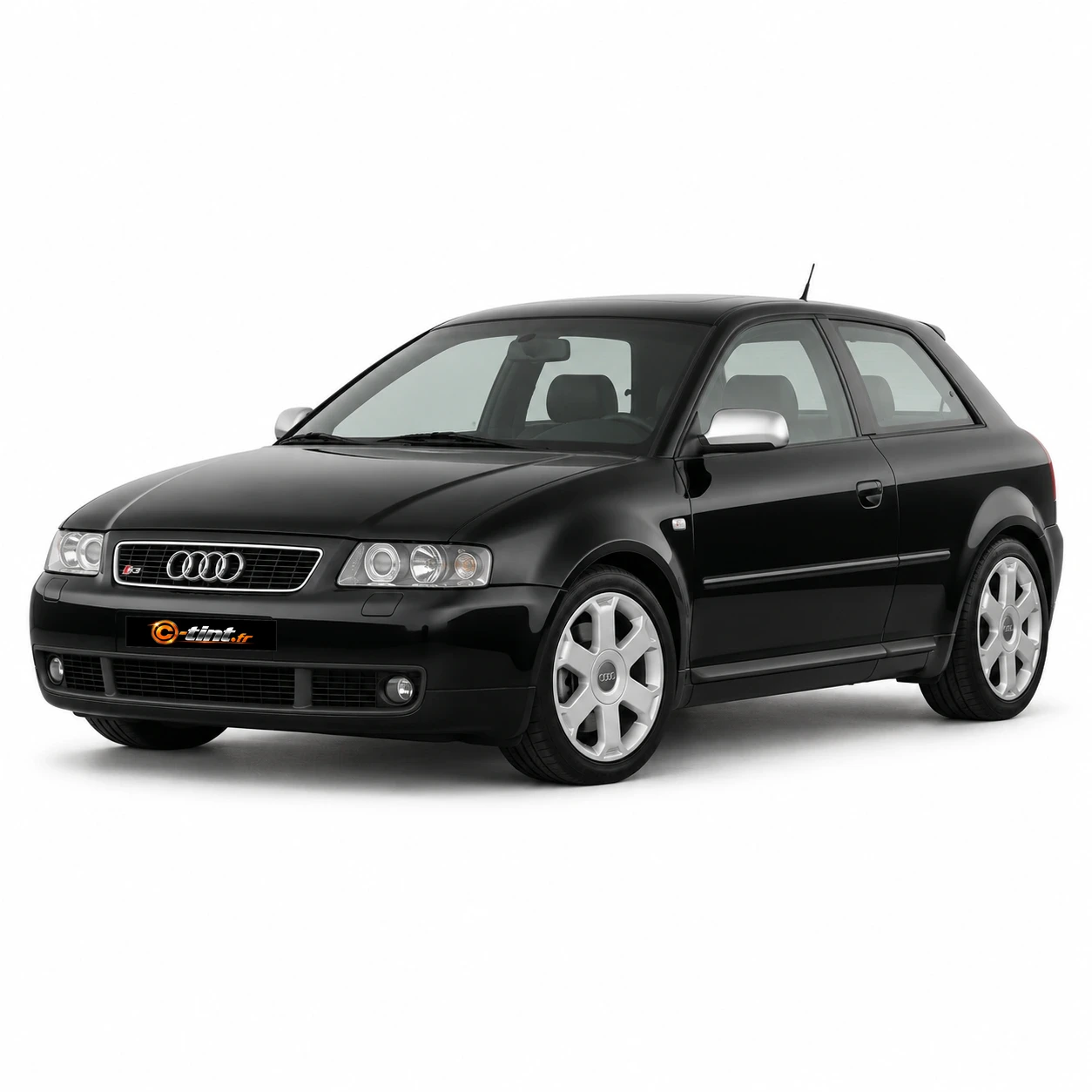 Audi S3 Génération 1 — Coupé, 2002, 3 portes, noir — vue trois-quarts avant