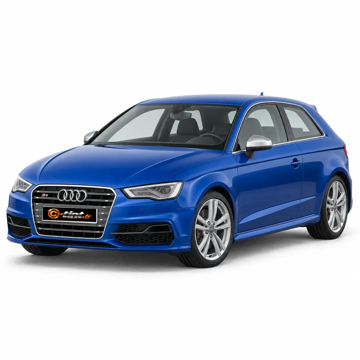 Audi S3 Génération 3 — Coupé, 2014, 3 portes, bleu metallise — vue trois-quarts avant