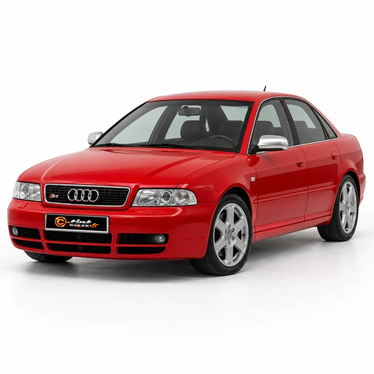 Audi S4 Génération 1 — Berline, 2000, Berline 4 portes, rouge — vue trois-quarts avant