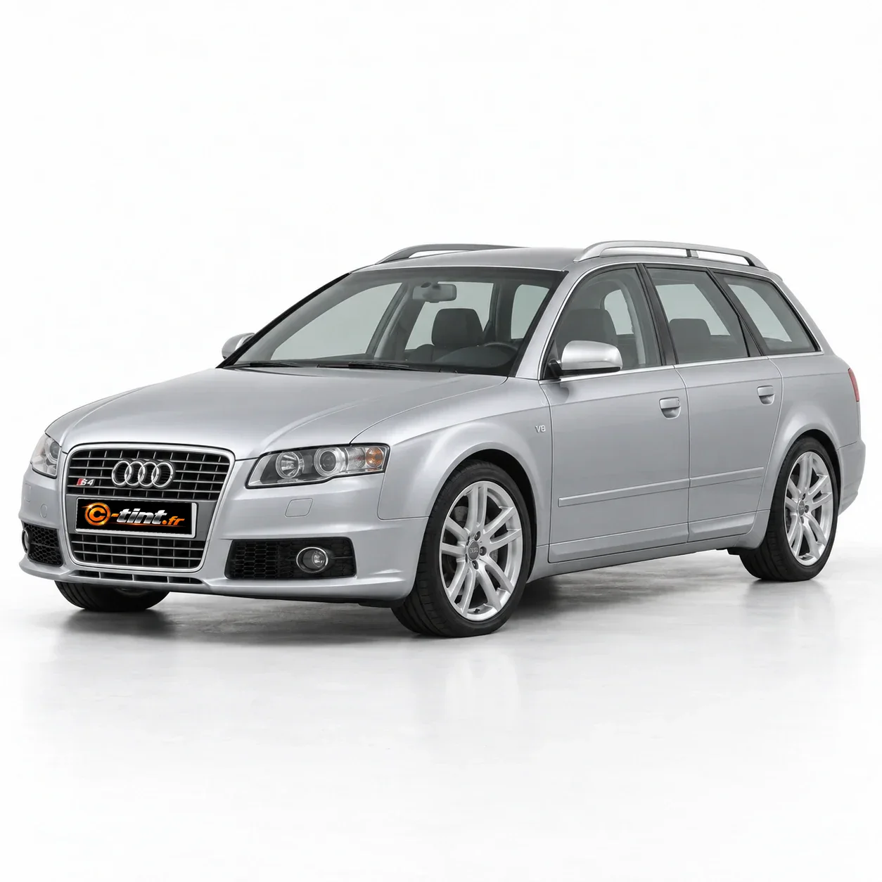 Audi S4 Génération 3 — Avant, 2006, Break 5 portes, argent — vue trois-quarts avant