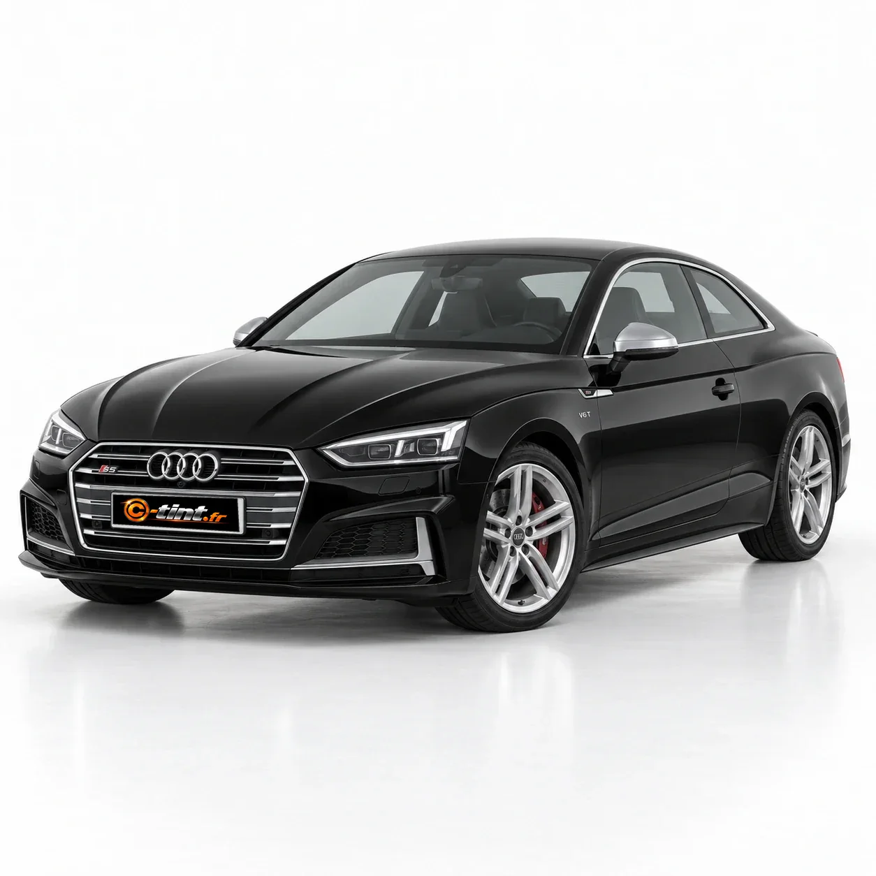 Audi S5 Génération 2 — Coupé, 2019, Coupé 2 portes, noir — vue trois-quarts avant