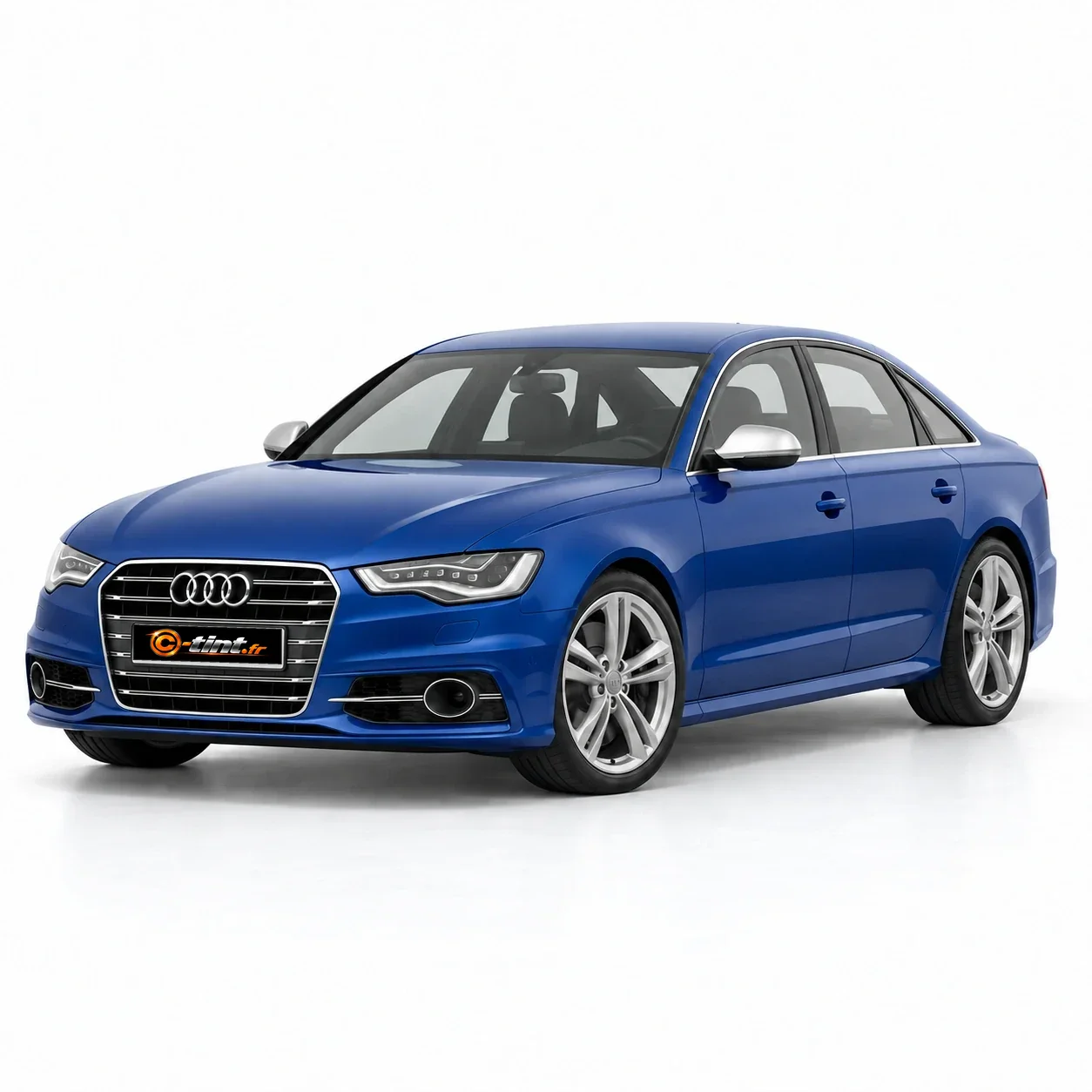 Audi S6 Génération 4 — Berline, 2014, Berline 4 portes, bleu — vue trois-quarts avant