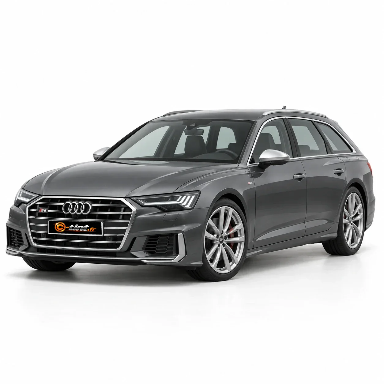Audi S6 Génération 5 — Avant, 2021, Break 5 portes, gris — vue trois-quarts avant