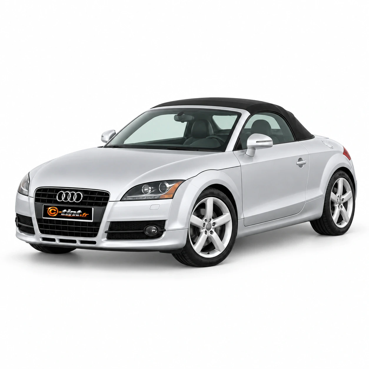Audi TT Génération 2 — Roadster Cabriolet, 2010, Cabriolet 2 portes, argent — vue trois-quarts avant