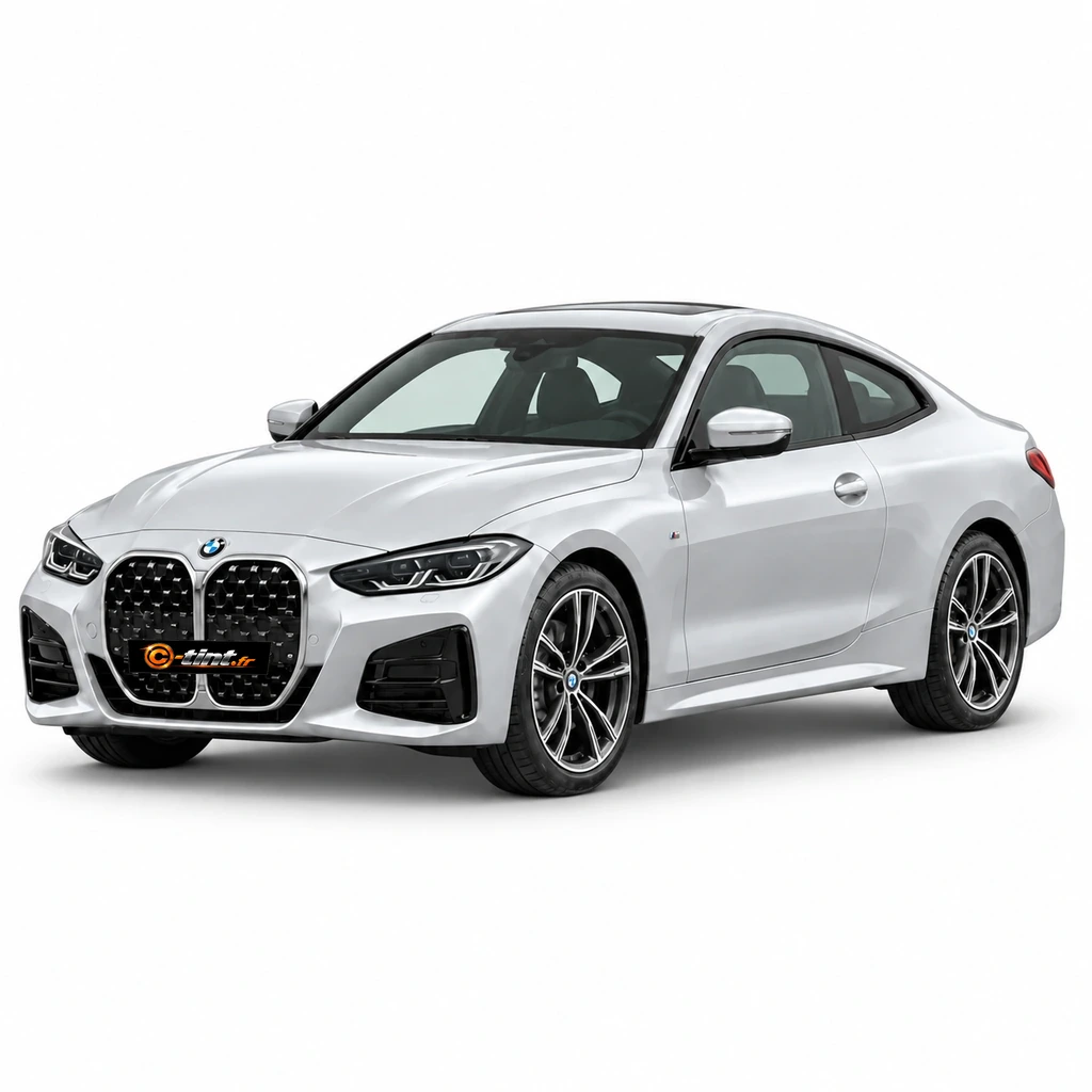 BMW Série 4 / i4 G22 — Génération 2 — Coupé, 2026, Coupé (2 portes), argent — vue trois-quarts avant
