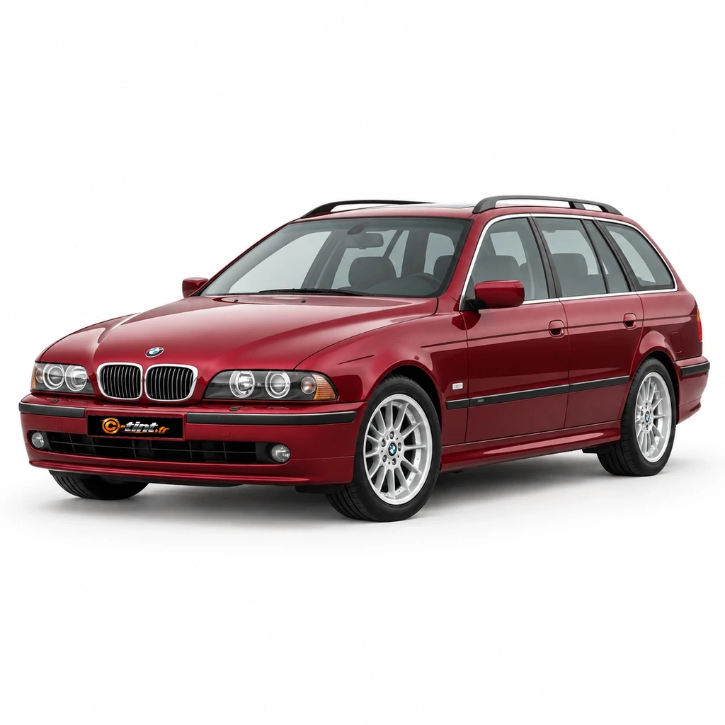 BMW Série 5 / i5 E39 — Génération 4 — Touring Break, 2002, Touring Break (5 portes), rouge profond — vue trois-quarts avant