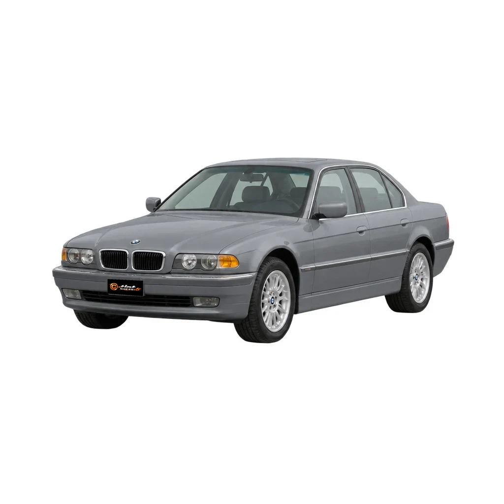 BMW Série 7 / i7 E38 — Génération 3 — Berline, 2001, Berline (4 portes), gris — vue trois-quarts avant