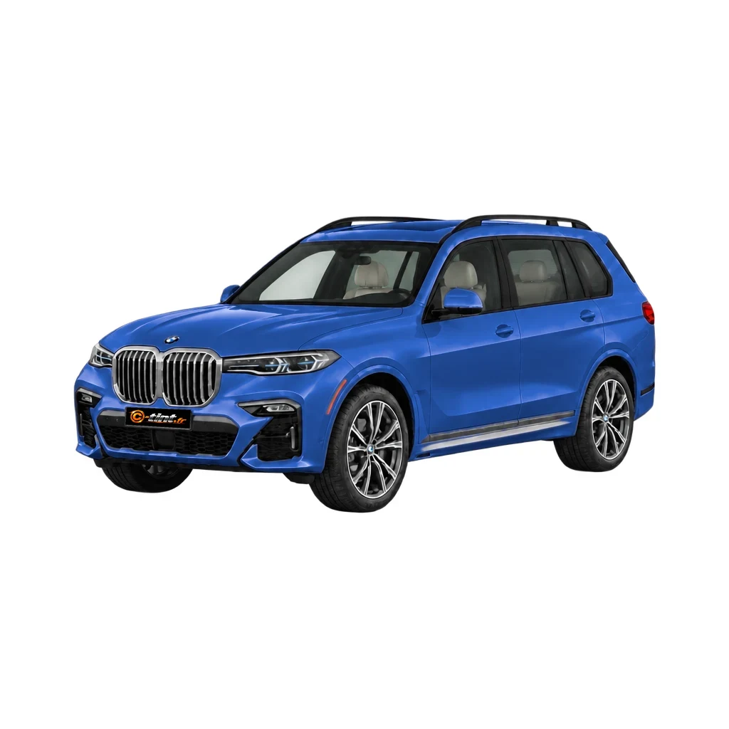 BMW X7 G07 — Génération 1, 2026, SUV–4x4, bleu — vue trois-quarts avant