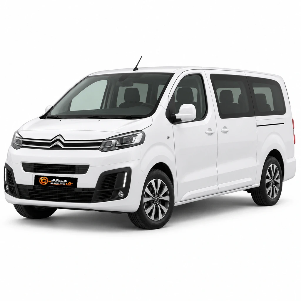 Citroën SpaceTourer Génération 1 — Long — 2 portes latérales, vitres fixes & hayon ouvrant, Space-Tourer / Jumpy Long (4/5 portes) — vue trois-quarts avant