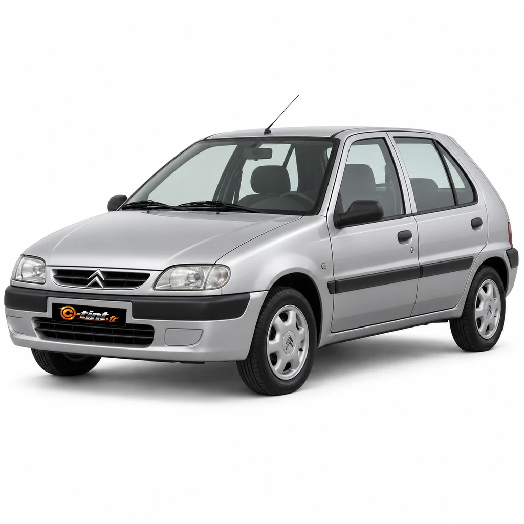 Citroën Saxo Génération 1, 5 portes — vue trois-quarts avant