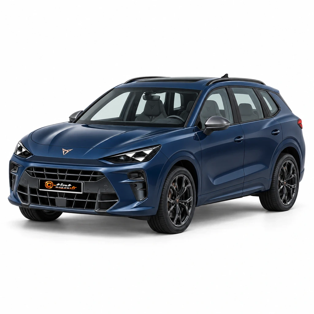 Cupra Terramar Génération 1, 2025, SUV, bleu foncé — vue trois-quarts avant