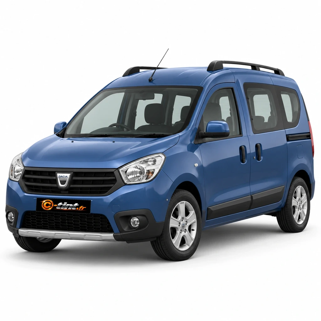 Dacia Dokker Génération 1 — 1 porte latérale, Ludospace 5 portes — 1 porte latérale — vue trois-quarts avant