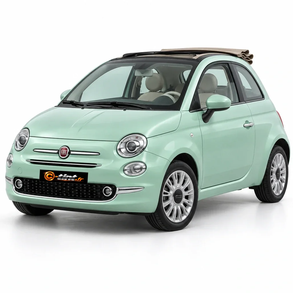 Kit vitre teintée Fiat 500 · 312 — Génération 1 — Cabriolet · 2009–2024 · Cabriolet (2 portes)