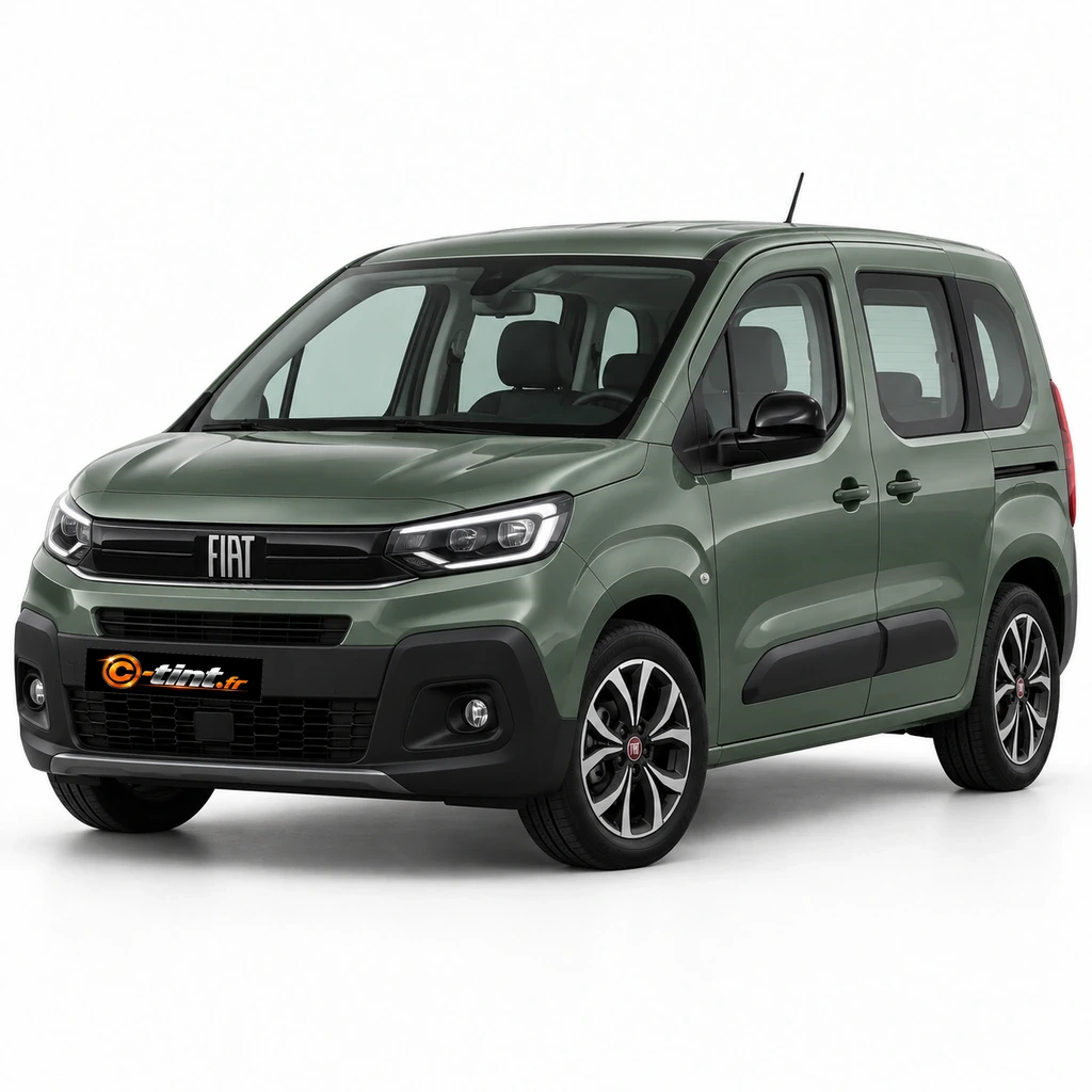 Fiat Doblo Génération 3 — Court — vitres descendantes & hayon fixe, Court (5 portes) — vue trois-quarts avant