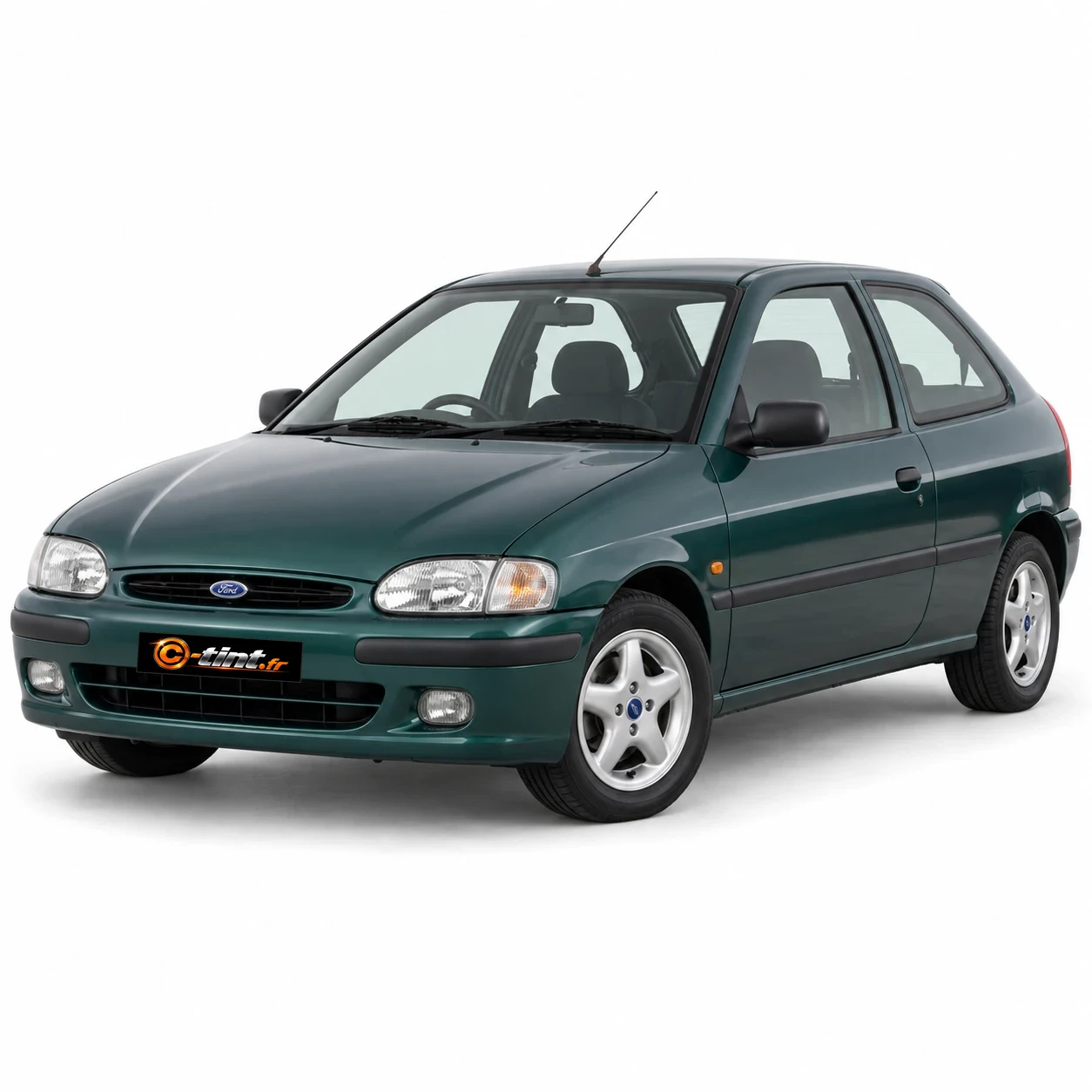 Ford Escort Génération 6 · 3 portes — vue trois-quarts avant