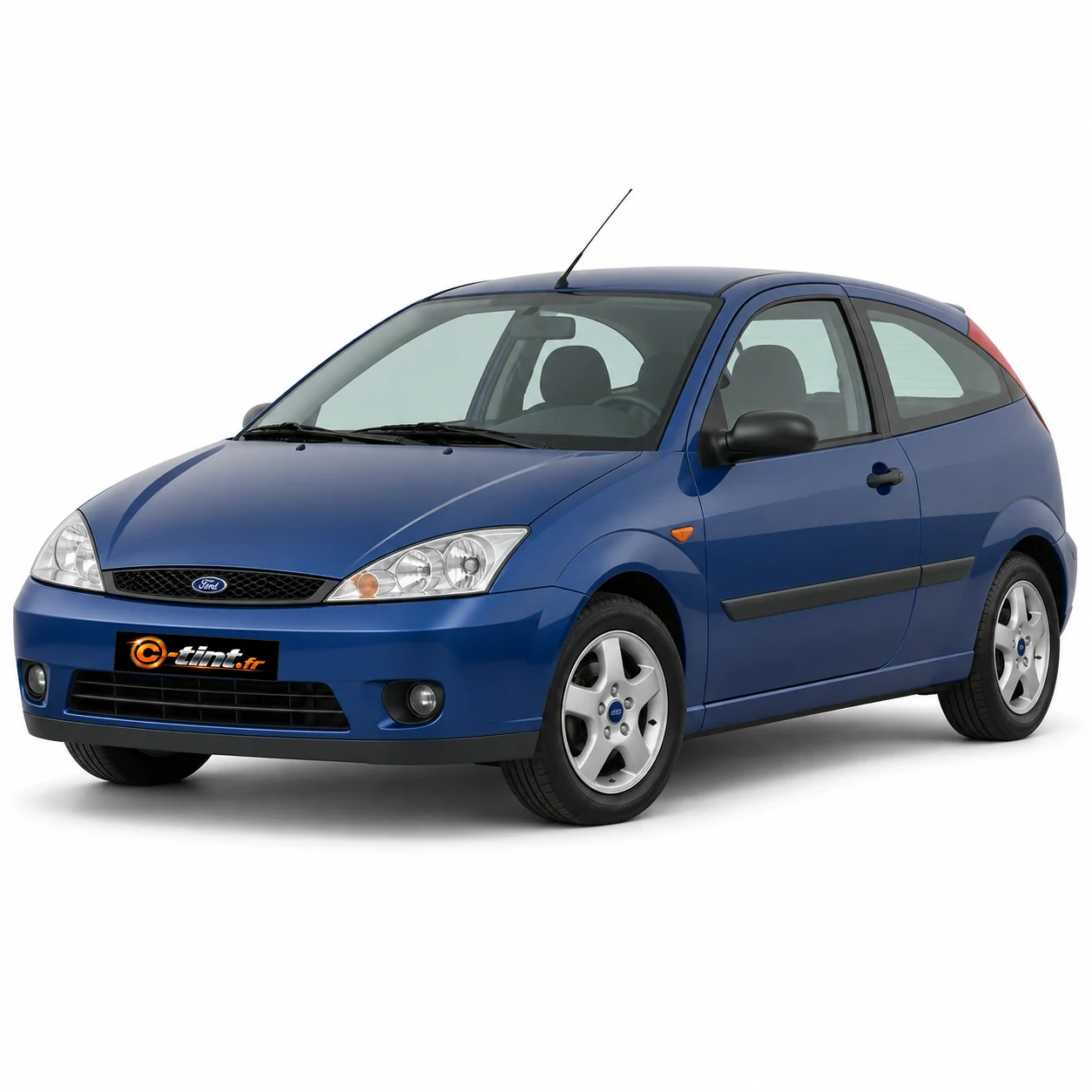 Ford Focus Génération 1 · 3 portes — vue trois-quarts avant