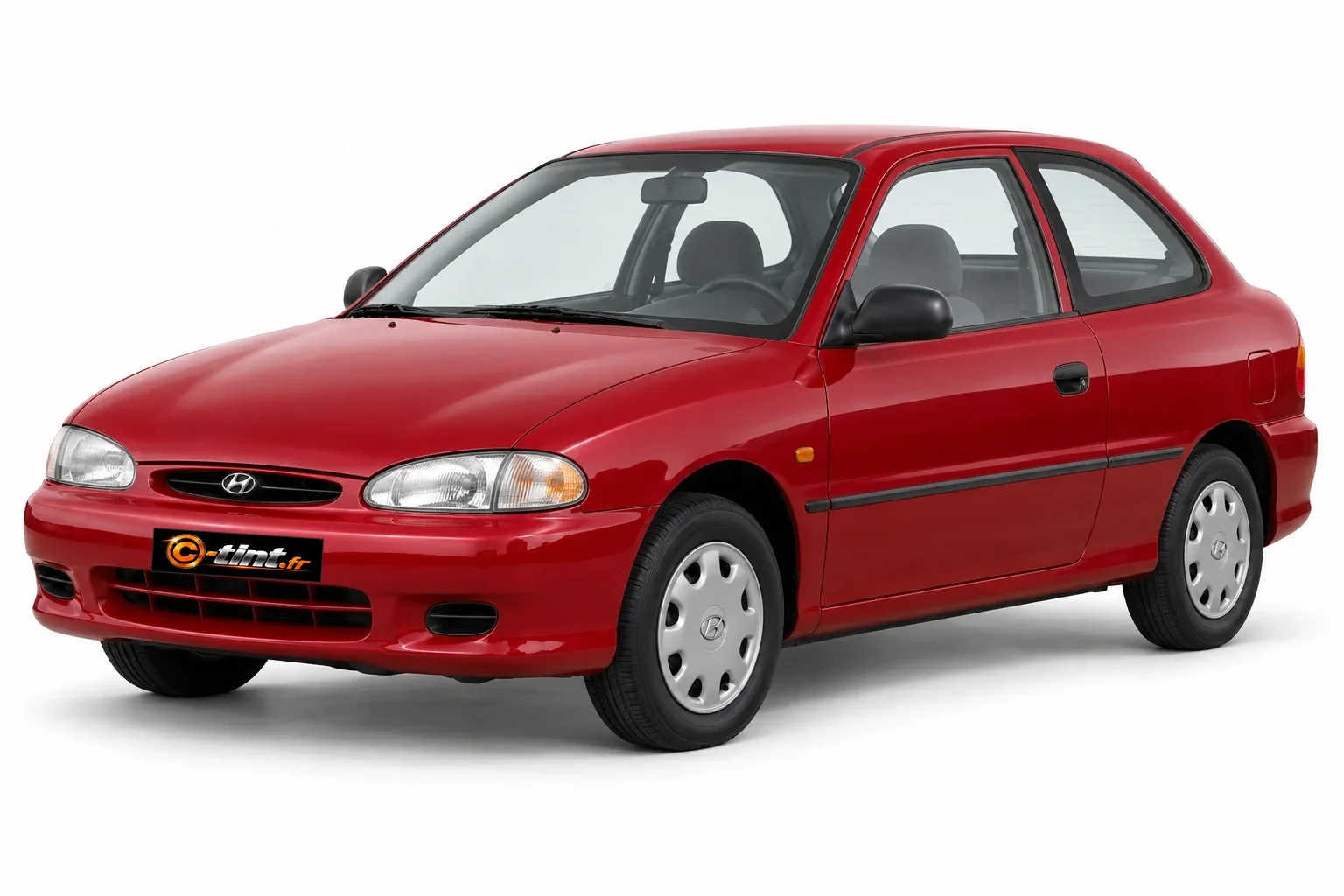 Hyundai Accent X3 — Génération 1, Berline à hayon (3 portes) — vue trois-quarts avant