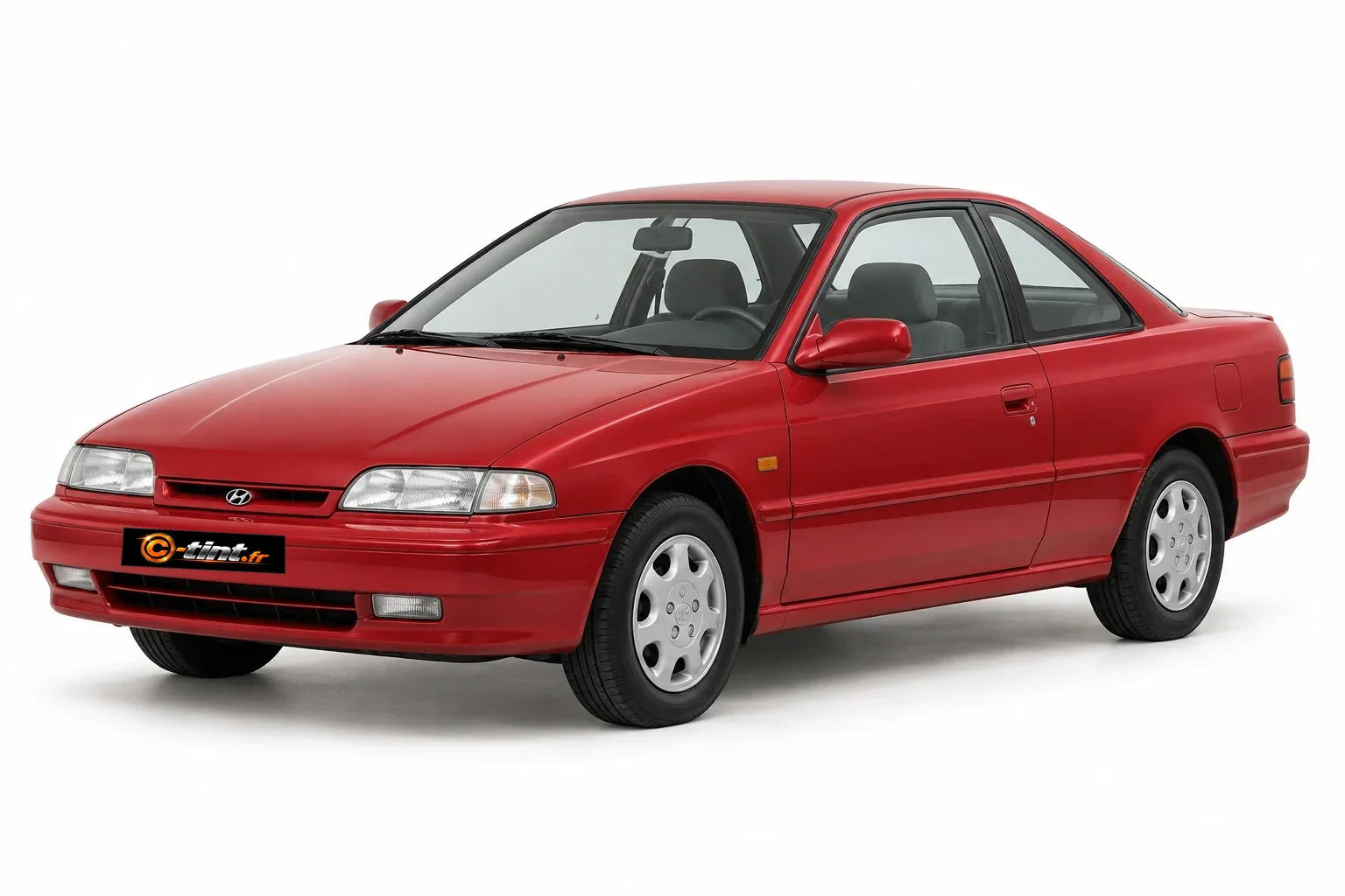Hyundai Scoupe SLC — Génération 1, Coupé tricorps (2 portes) — vue trois-quarts avant