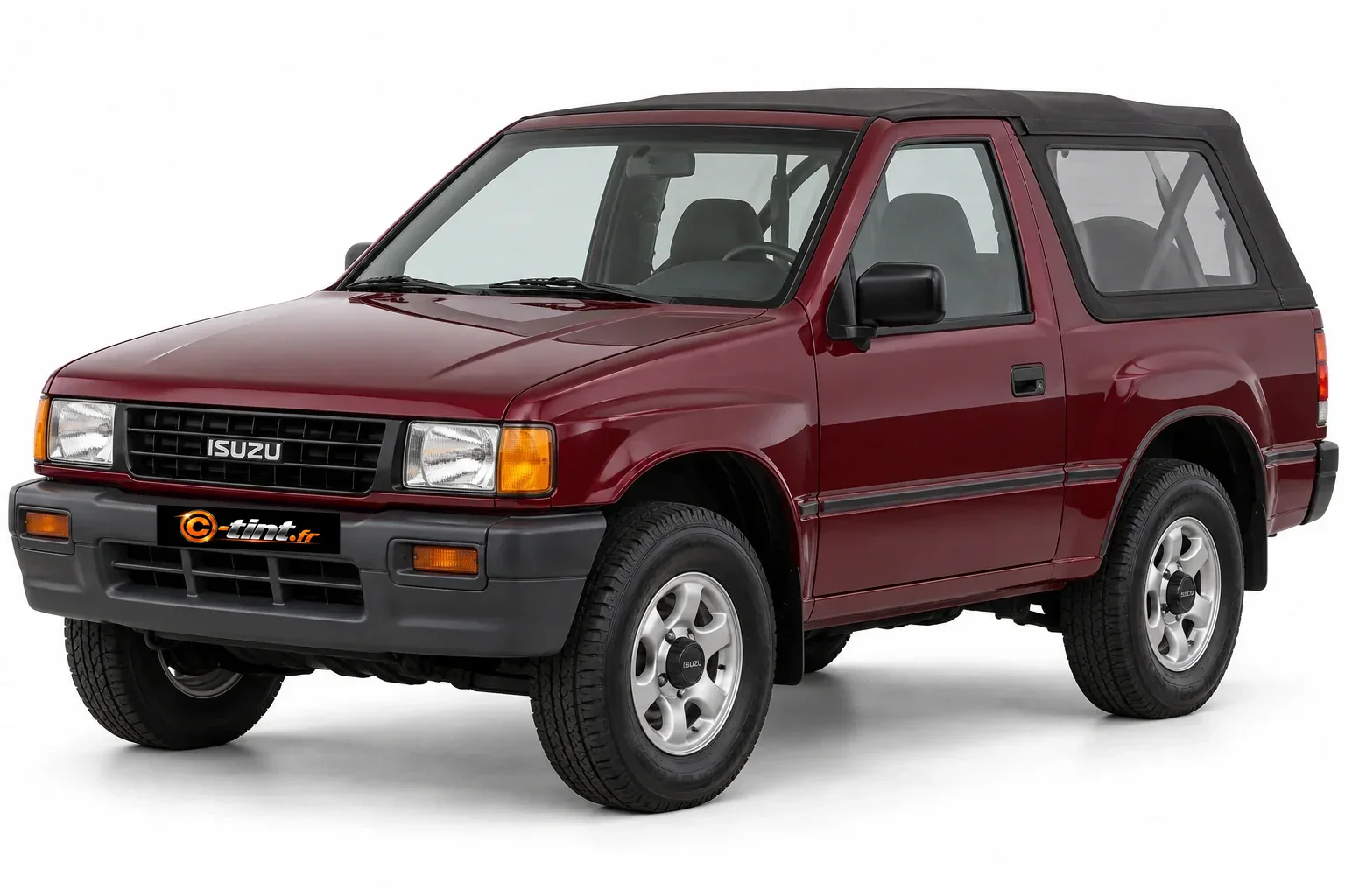 Isuzu Amigo Première génération — SUV compact 2 portes, SUV compact à toit amovible, 2 portes latérales + hayon — vue trois-quarts avant