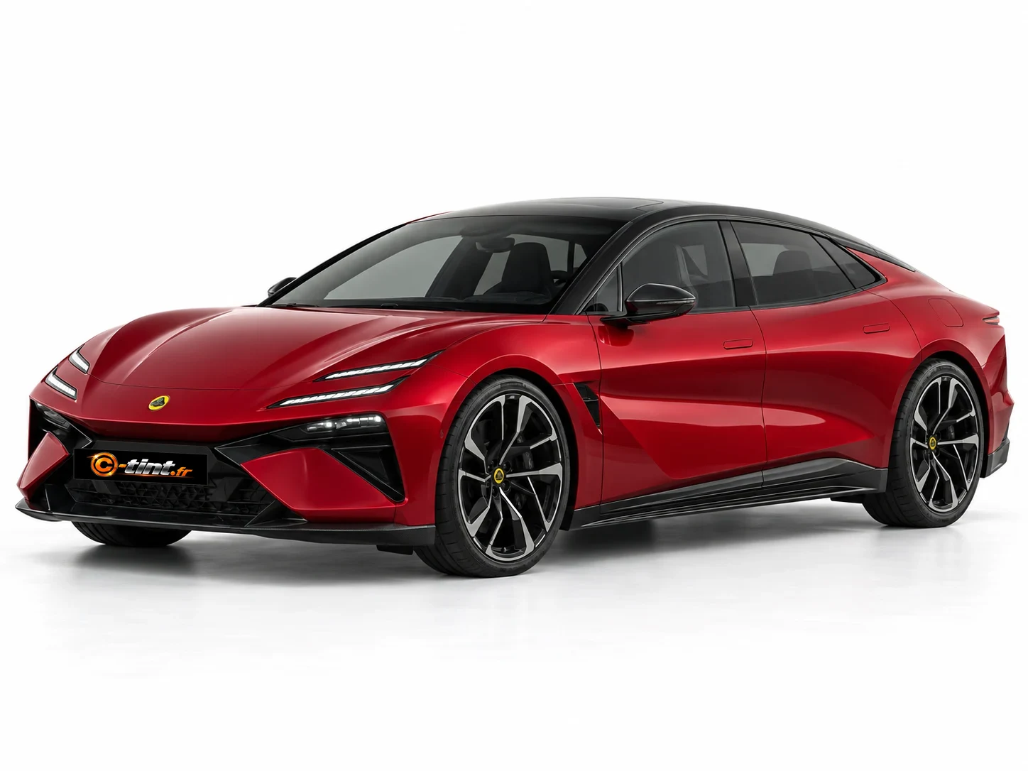 Lotus Emeya Génération 1 · berline fastback électrique · Berline fastback · 5 portes — vue trois-quarts avant