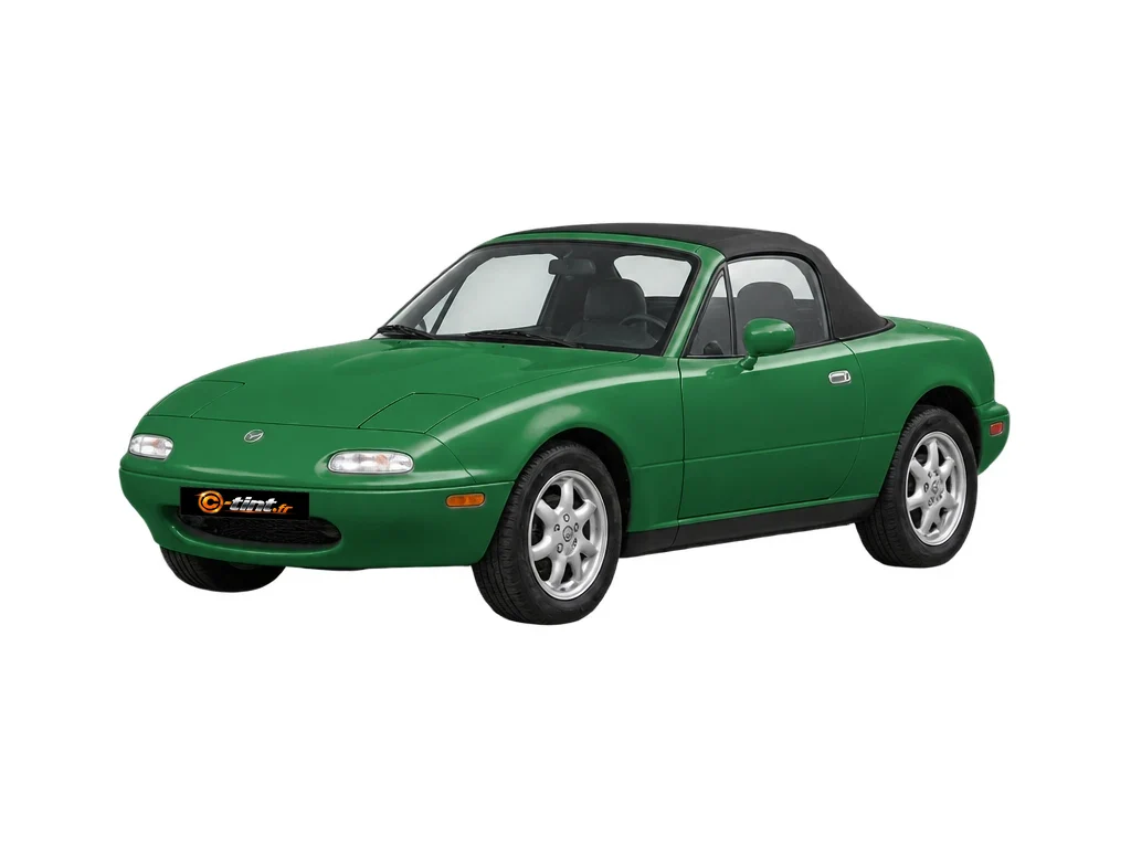 Mazda MX-5 NA — Génération 1 — Cabriolet — avec hard top · Cabriolet · 2 portes — vue trois-quarts avant