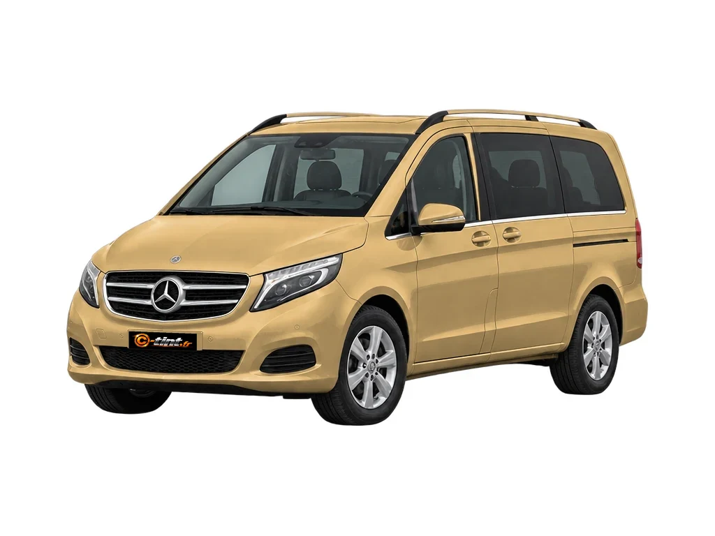 Mercedes-Benz Classe V / EQV W447 — Génération 2 — Long — vitres fixes , 1 porte latérale & hayon · Long · 4 portes — vue trois-quarts avant
