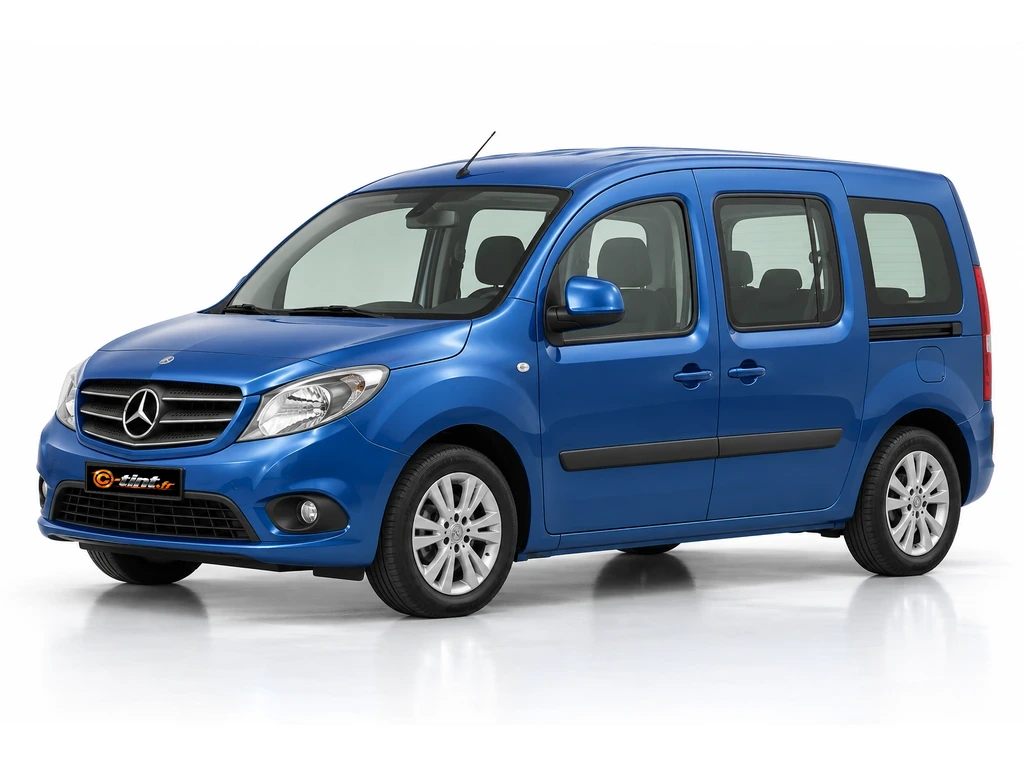 Mercedes-Benz Citan / EQT W415 — Citan Tourer — vitres descendantes et hayon · Ludospace vitré · 5 portes — vue trois-quarts avant