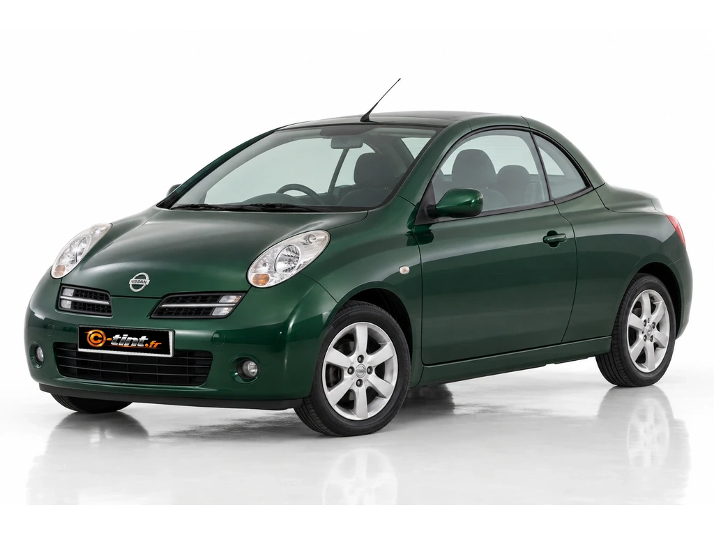Nissan Micra K12 — Génération 3 — CC Cabriolet · Cabriolet · 2 portes — vue trois-quarts avant vers la gauche