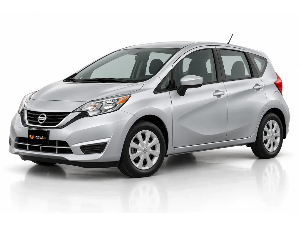 Nissan Versa E12 — Génération 2 · Berline compacte · 5 portes — vue trois-quarts avant vers la gauche