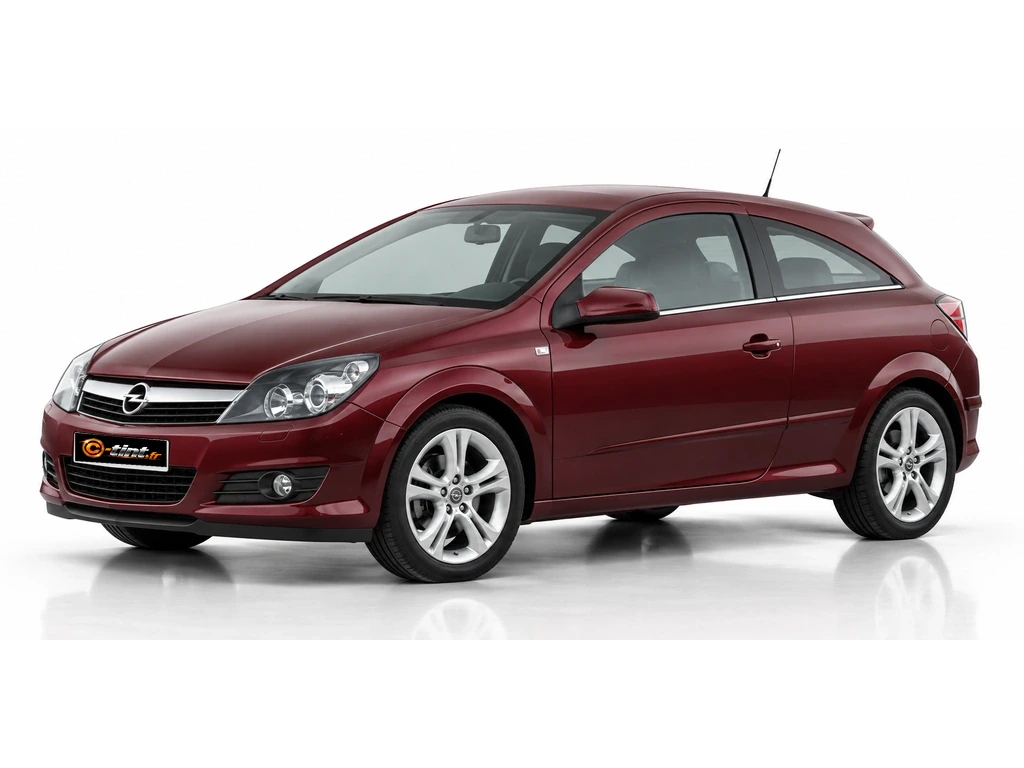 Opel Astra H — GTC — 3 portes · Berline compacte · 3 portes — vue trois-quarts avant vers la gauche
