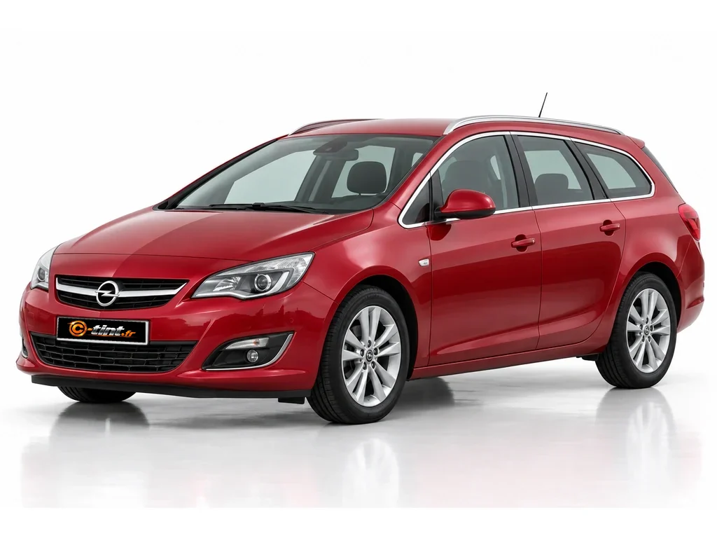 Opel Astra J — Sports Tourer · Break · 5 portes — vue trois-quarts avant vers la gauche