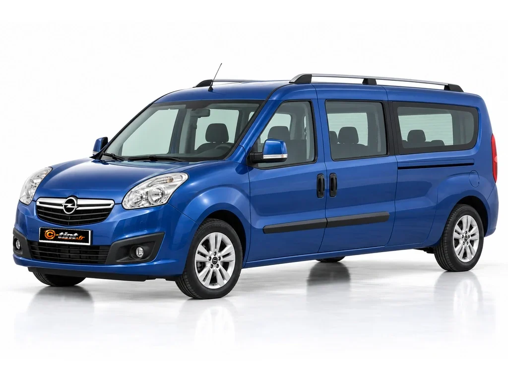 Opel Combo D — Tour Maxi — Vitres descendantes et hayon · Monospace · 5 portes — vue trois-quarts avant vers la gauche