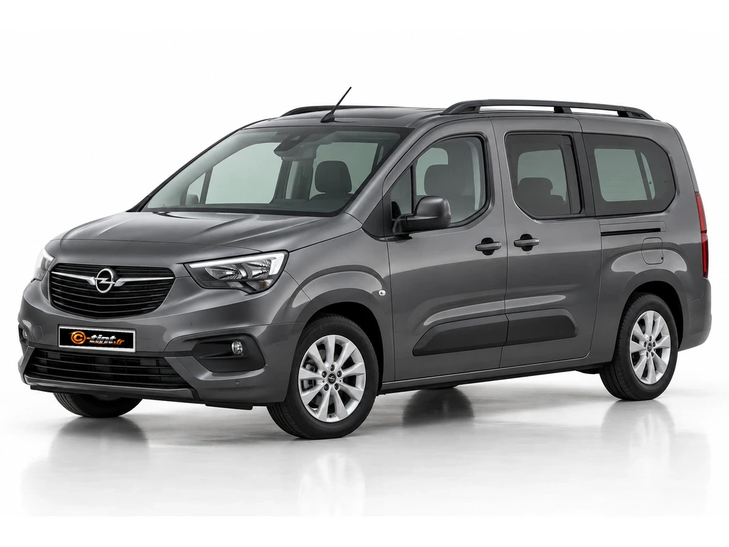 Opel Combo K9 — E Long — vitres entrebâillantes, lunette fixe du hayon · Monospace · 4/5 portes — vue trois-quarts avant vers la gauche