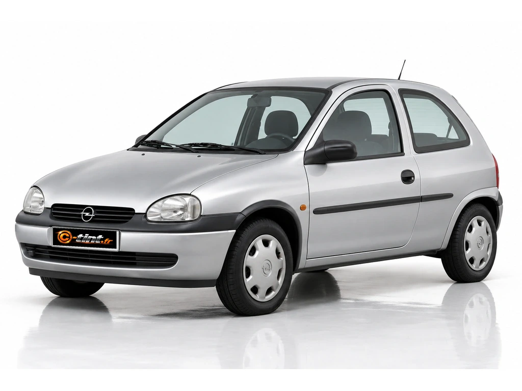 Opel Corsa B — 3 portes · Berline compacte · 3 portes — vue trois-quarts avant vers la gauche