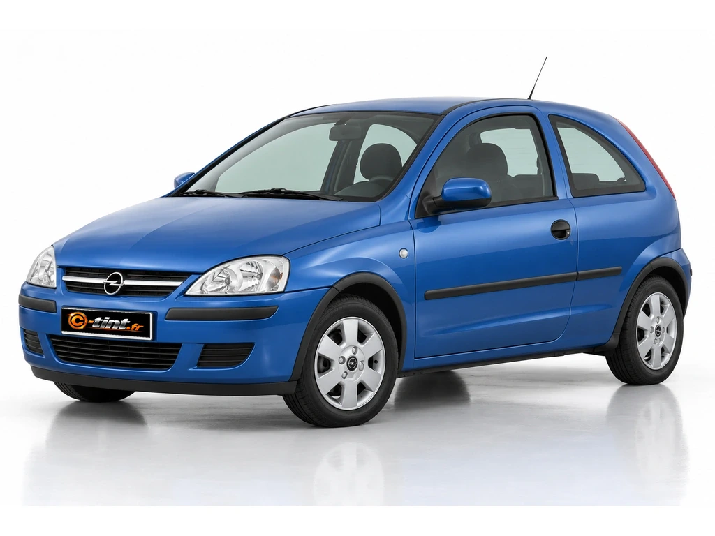 Opel Corsa C — 3 portes · Berline compacte · 3 portes — vue trois-quarts avant vers la gauche