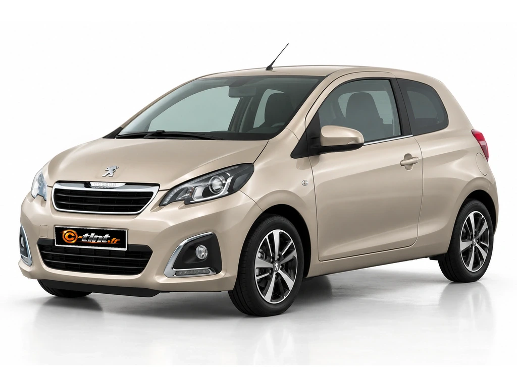 Kit vitre teintée Peugeot 108 · Génération non codée · 2014–2022 · Berline compacte · 3 portes · 3