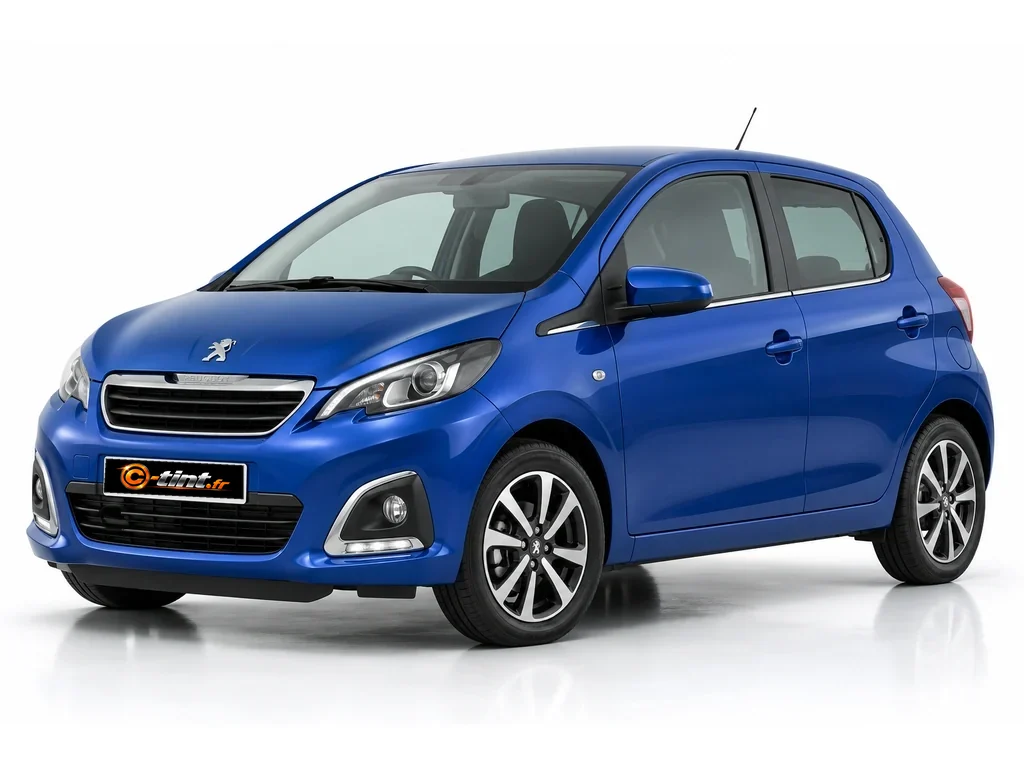 Kit vitre teintée Peugeot 108 · Génération non codée · 2014–2022 · Berline compacte · 5 portes · 5
