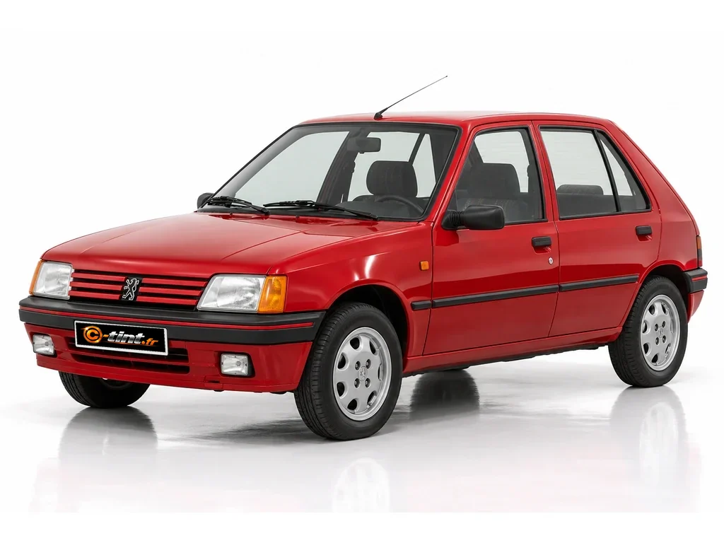 Kit vitre teintée Peugeot 205 · 20A/C/D — Génération 1 · 1983–1999 · Berline compacte · 5 portes · 5