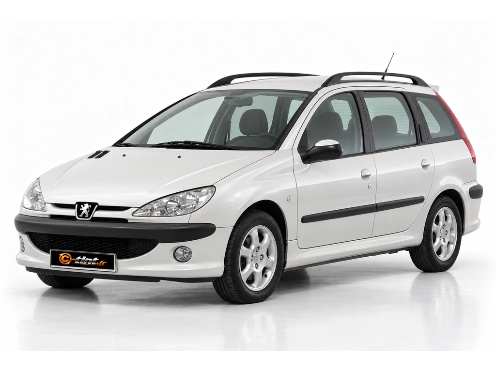 Peugeot 206 2*** — Génération 1 — SW Break · Break · 5 portes — vue trois-quarts avant vers la gauche