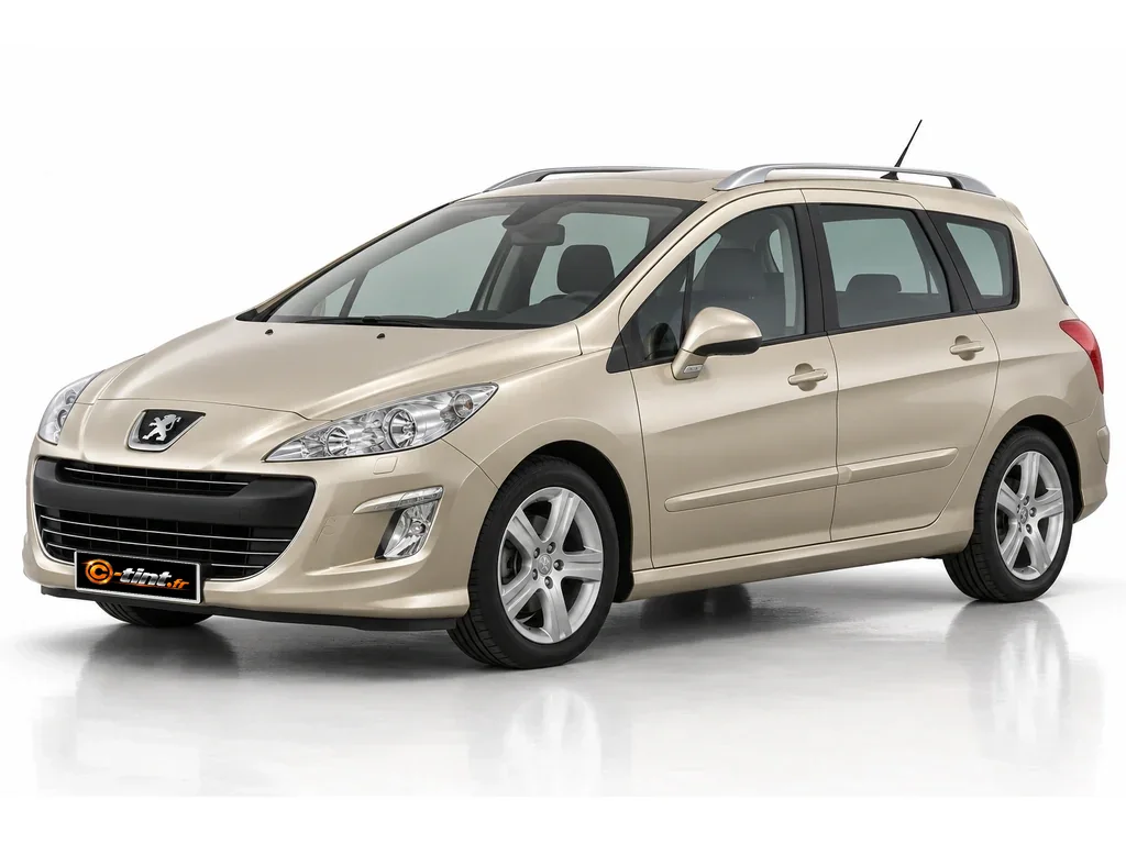 Peugeot 308 4****** — Génération 1 — SW Break — lunette ouvrante · Break · 5 portes — vue trois-quarts avant vers la gauche
