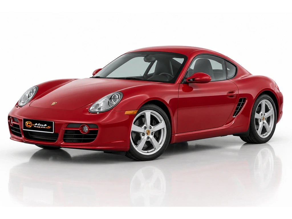 Porsche Cayman 987 — Génération 1 — Coupe · Coupé · 3 portes — vue trois-quarts avant vers la gauche